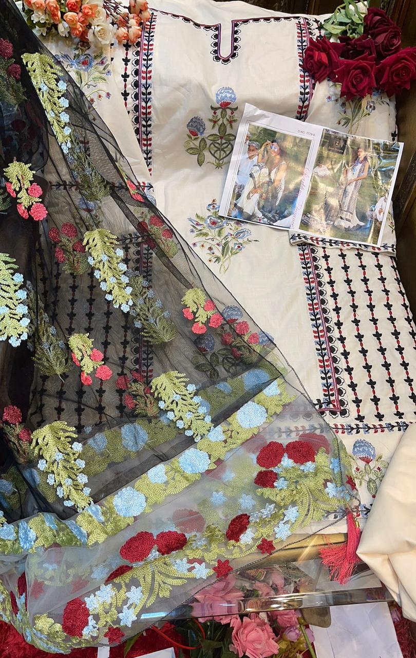 Ziaaz Designs 7779  Latest Fancy Designer Fancy Festive Wear  Karachi Cotton Dress Material Collection